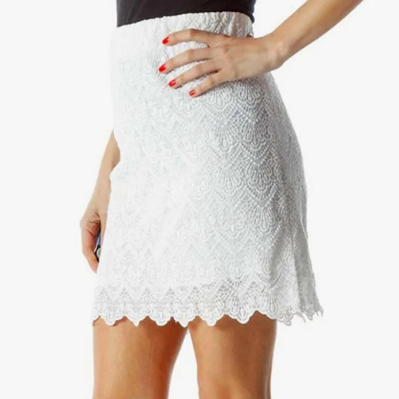 Crew Factory Skirts J Crew White Eyelet Lace Skirt Poshmark